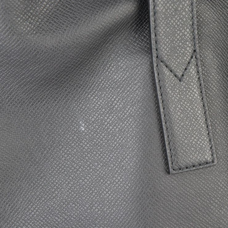 Louis Vuitton Cabas Light Tote Bag Leather Black Silver Hardware Taiga — view 5