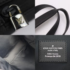 Louis Vuitton Cabas Light Tote Bag Leather Black Silver Hardware Taiga — view 9