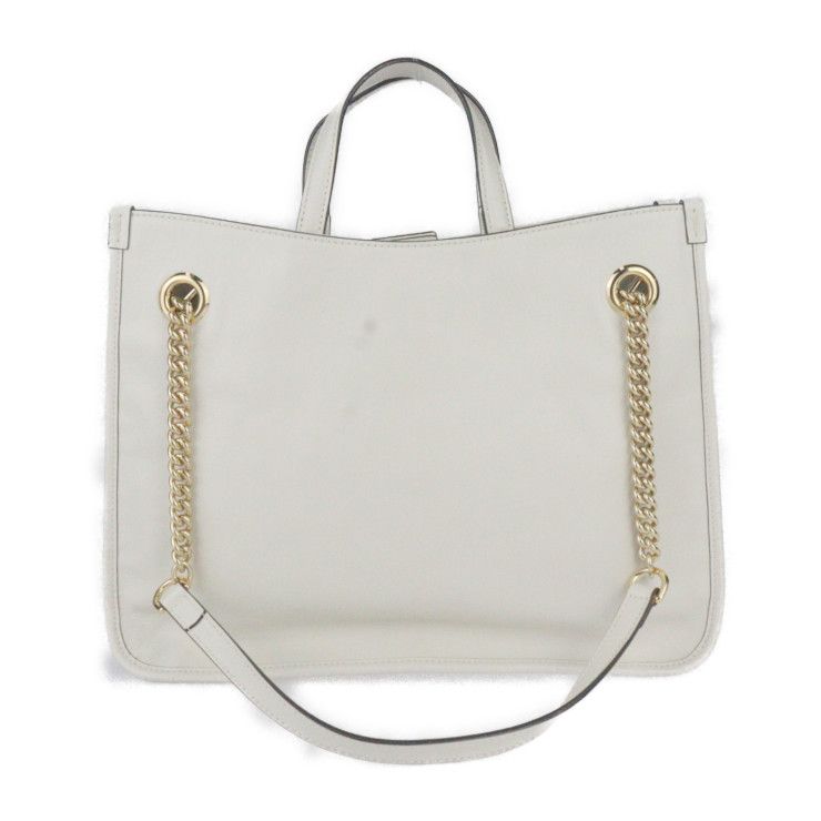 Gucci Horsebit 1955 Medium Tote Handbag Leather Ivoryish Gold Hardware — view 3