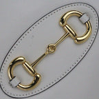 Gucci Horsebit 1955 Medium Tote Handbag Leather Ivoryish Gold Hardware — view 8