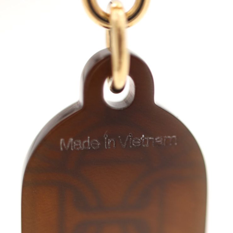 Hermes Chaine D'ancre PM Earrings Metal Buffalo Horn Gold Brown — view 6
