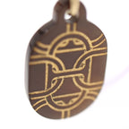 Hermes Chaine D'ancre PM Earrings Metal Buffalo Horn Gold Brown — view 4