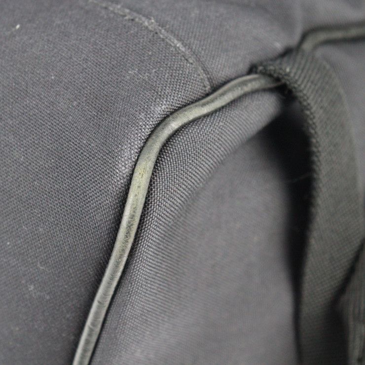 Saint Laurent Paris Backpack Daypack Canvas Leather Black Silver — view 4