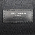 Saint Laurent Paris Backpack Daypack Canvas Leather Black Silver — view 9