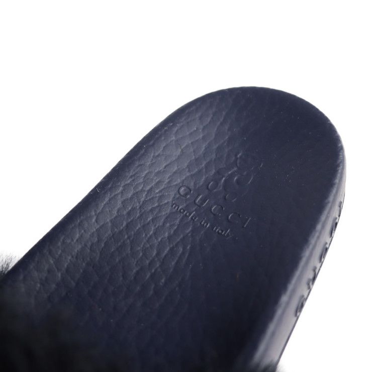 Gucci Horsebit Sandals 29 Rubber Faux Fur Tricolor — view 7