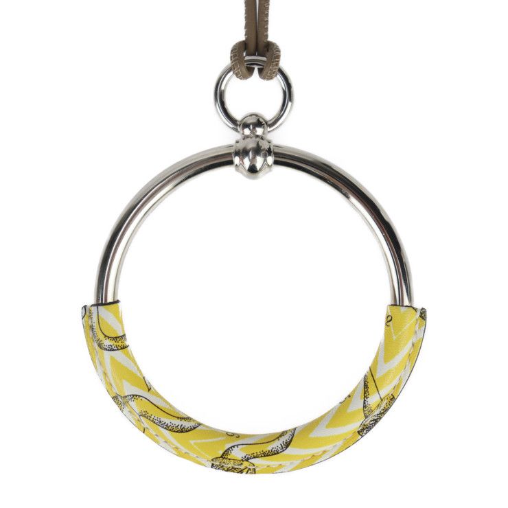 Hermes Loop Necklace Vorswith Metal Yellowish Silver Della Cavalleria — view 3