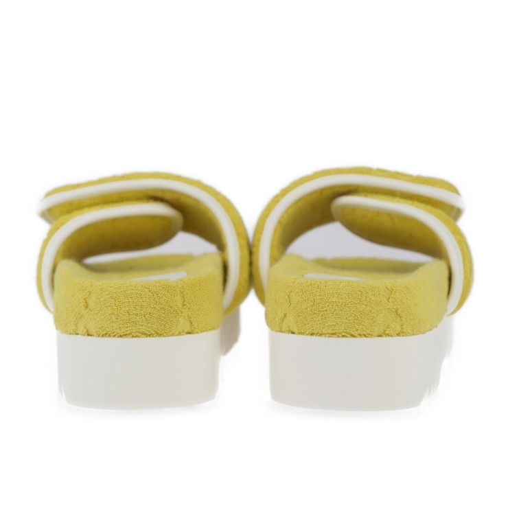 Gucci Platform Sandals Cotton Leather Rubber Yellow Adidas Collaboration — view 4