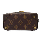 Louis Vuitton Vertical Box Trunk Handbag Leather Brown Green — view 4