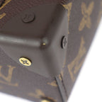 Louis Vuitton Vertical Box Trunk Handbag Leather Brown Green — view 5
