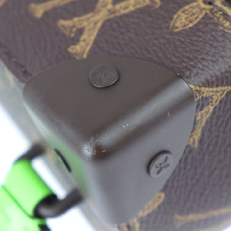 Louis Vuitton Vertical Box Trunk Handbag Leather Brown Green — view 7