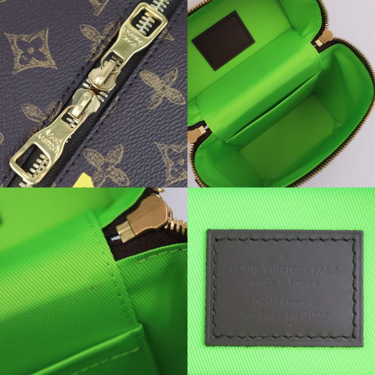 Louis Vuitton Vertical Box Trunk Handbag Leather Brown Green — view 9