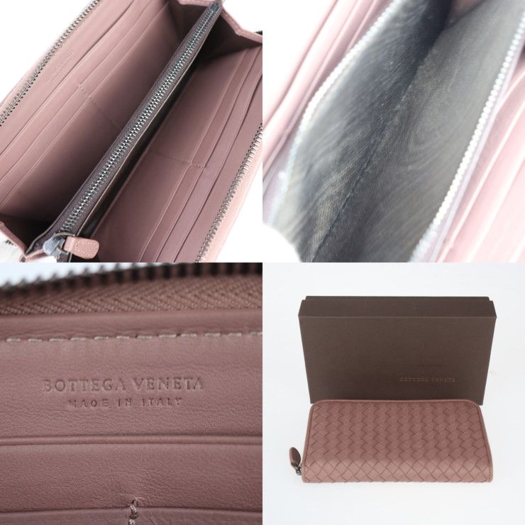 Bottega Veneta Zip Around Wallet Long Leather Dark — view 9