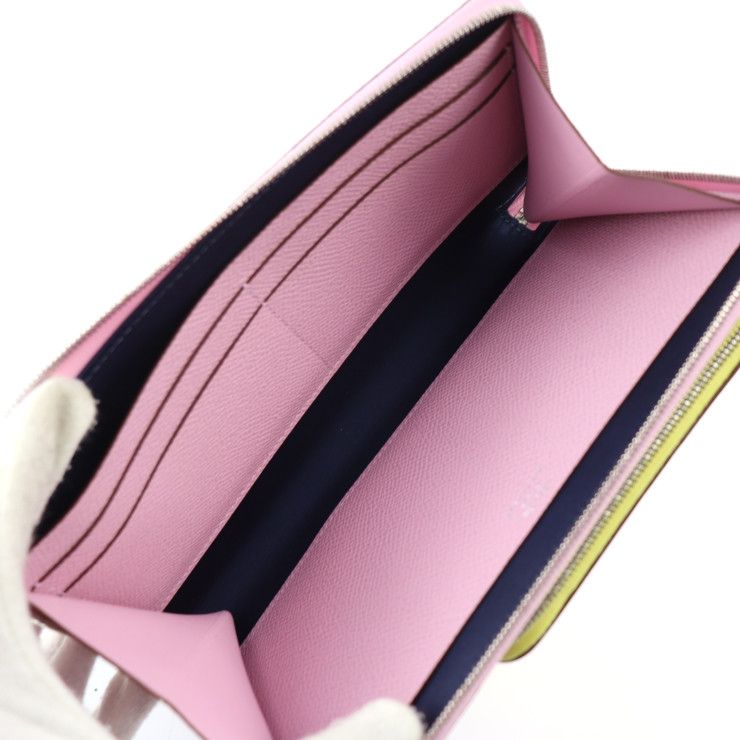 Hermes Nouveau Tougot Shoulder Bag Vaux Epson Vorsoft Mauve Sylvestre Lime — view 8