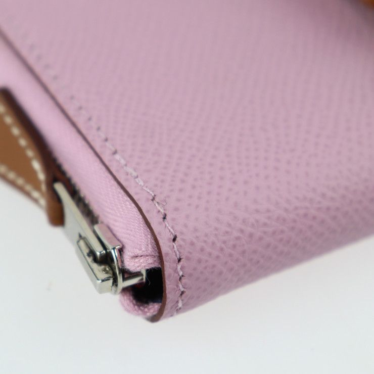 Hermes Nouveau Tougot Shoulder Bag Vaux Epson Vorsoft Mauve Sylvestre Lime — view 6