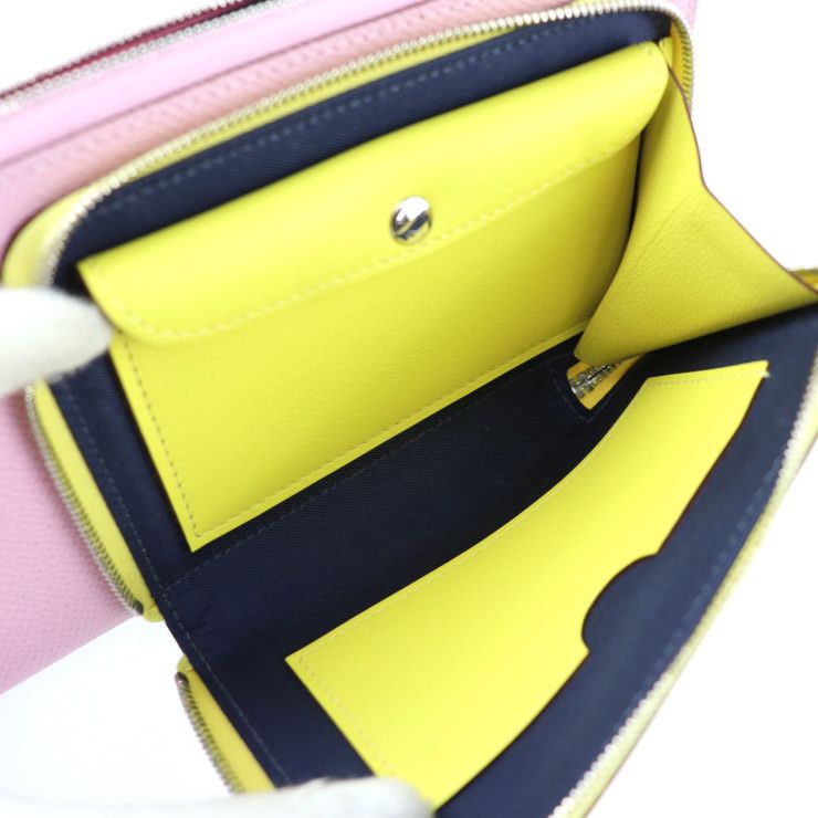 Hermes Nouveau Tougot Shoulder Bag Vaux Epson Vorsoft Mauve Sylvestre Lime — view 7