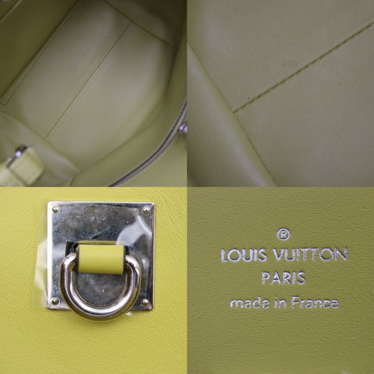 Louis Vuitton Mira PM Handbag Leather Veil Acid Yellowish Silver — view 9