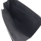 Louis Vuitton Pochette Jules GM Clutch Bag Leather Black Yellow Silver — view 8