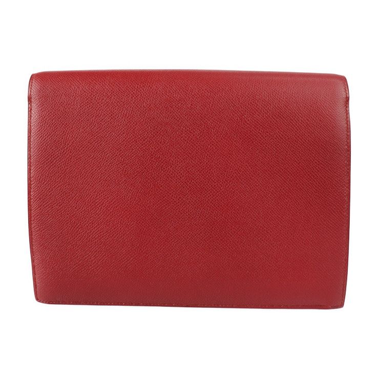 Hermes Clutch Bag Courchevel Red Fako Second Stamped 0 — view 3
