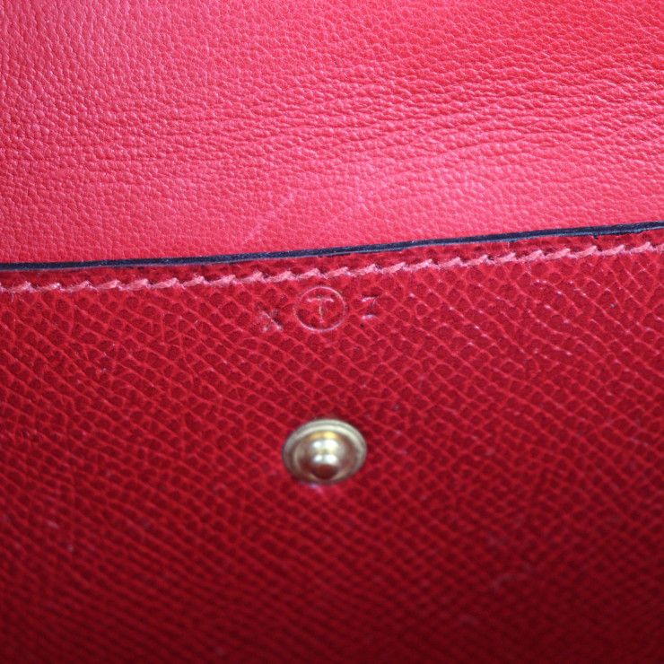 Hermes Clutch Bag Courchevel Red Fako Second Stamped 0 — view 9