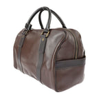 Louis Vuitton Carryall Boston Bag Leather Cafe Dark Brown Utah Travel — view 2