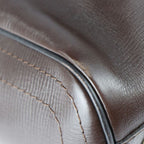 Louis Vuitton Carryall Boston Bag Leather Cafe Dark Brown Utah Travel — view 5