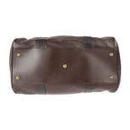 Louis Vuitton Carryall Boston Bag Leather Cafe Dark Brown Utah Travel — view 4