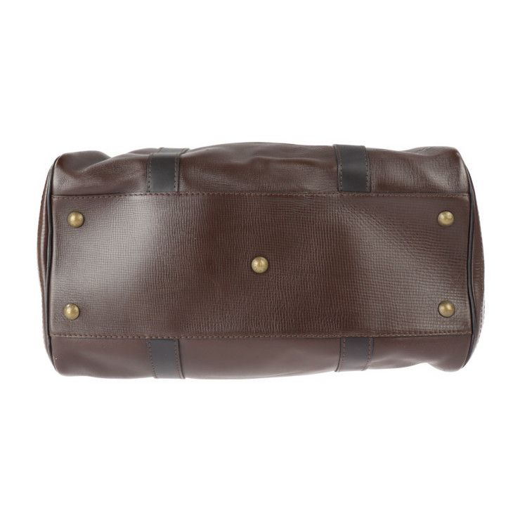 Louis Vuitton Carryall Boston Bag Leather Cafe Dark Brown Utah Travel — view 4