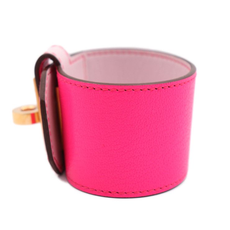 Hermes Kelly Twist GM Bracelet Vorsoft Rose Pop Pinkish Gold Hardware — view 5