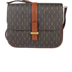 Saint Laurent Satchel Monogram Shoulder Bag Leather Brownish — view 2