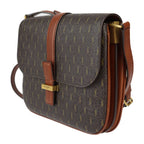 Saint Laurent Satchel Monogram Shoulder Bag Leather Brownish — view 3
