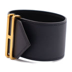 Hermes Elan Bracelet Ccaa Vorsift Black Gold Hardware — view 3