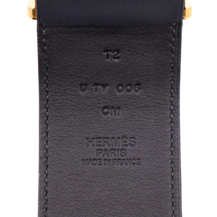 Hermes Elan Bracelet Ccaa Vorsift Black Gold Hardware — view 6