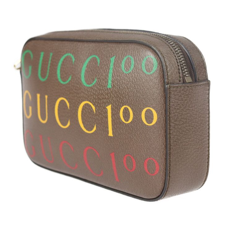 Gucci Belt Bag Waist Calf Leather Brown Multicolor Gold Hardware — view 2