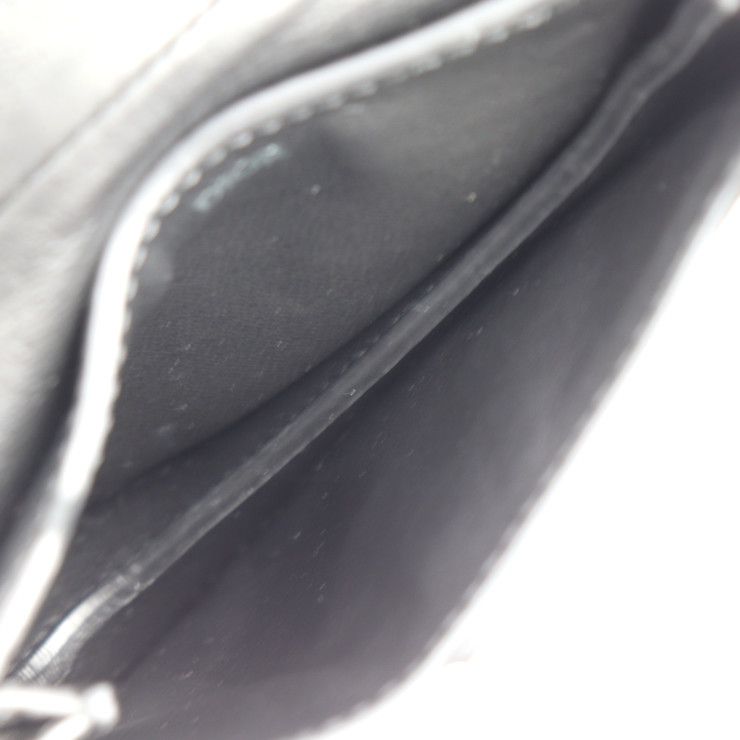 Christian Dior Saddle Poach Pouch Coin Case Leather Black Silver — view 5