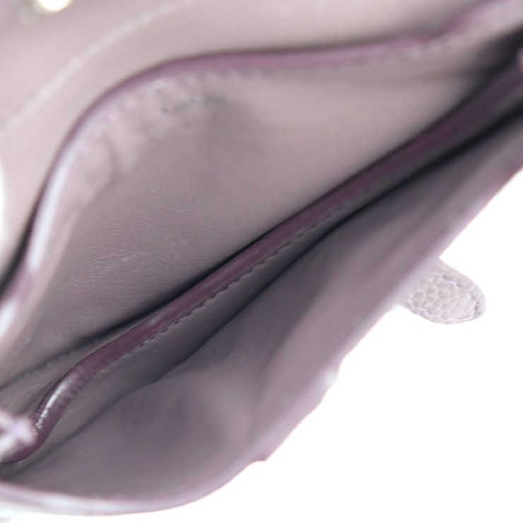 Christian Dior Saddle Poach Pouch Coin Case Leather Purple Silver — view 7