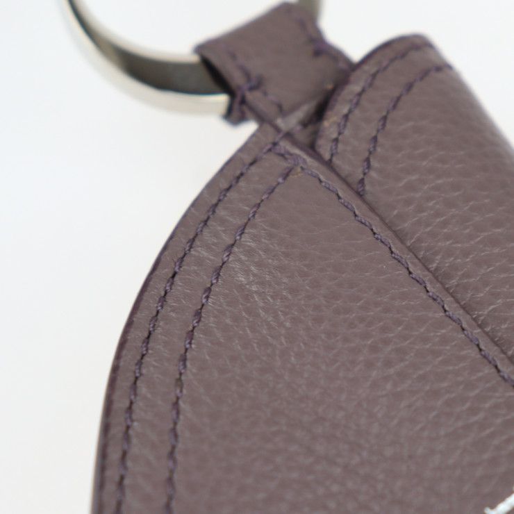 Christian Dior Saddle Poach Pouch Coin Case Leather Purple Silver — view 5