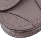 Christian Dior Saddle Poach Pouch Coin Case Leather Purple Silver — view 4