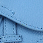 Christian Dior Saddle Poach Pouch Coin Case Leather Blue Silver — view 5