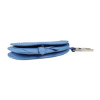Christian Dior Saddle Poach Pouch Coin Case Leather Blue Silver — view 3