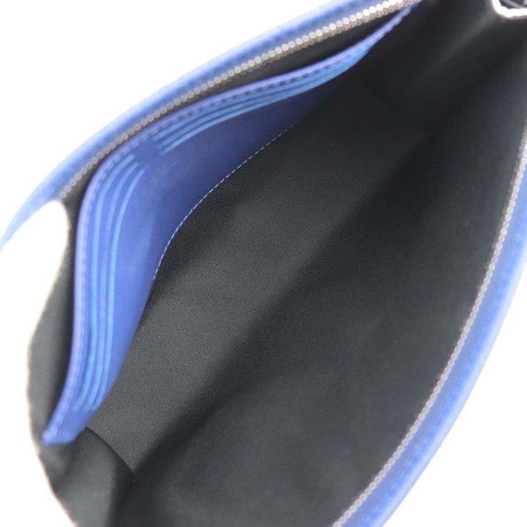 Louis Vuitton Pochette Voyage MM Second Bag Leather Cobalt Blue Silver — view 6