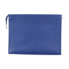 Louis Vuitton Pochette Voyage MM Second Bag Leather Cobalt Blue Silver — view 3
