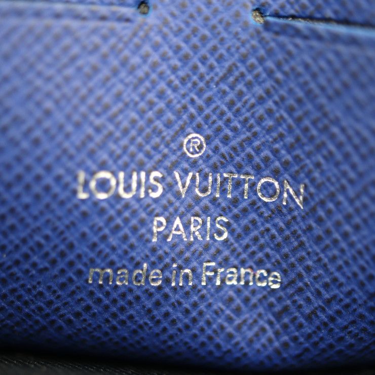 Louis Vuitton Pochette Voyage MM Second Bag Leather Cobalt Blue Silver — view 8