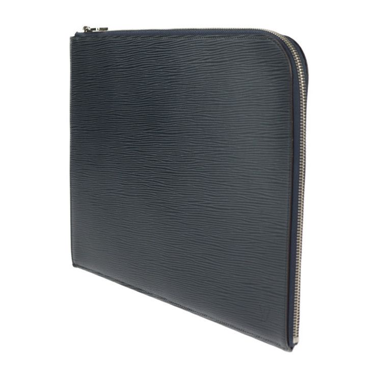 Louis Vuitton Pochette Jules GM Second Bag Leather Blue Marline Silver — view 2