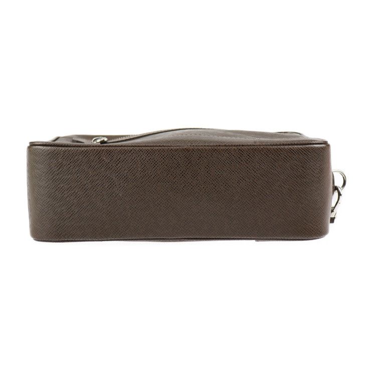 Louis Vuitton Pavel Second Bag Leather Grizzly Brown Silver Hardware — view 4