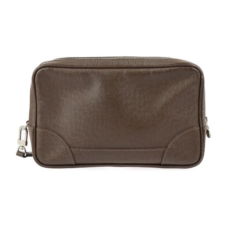 Louis Vuitton Pavel Second Bag Leather Grizzly Brown Silver Hardware — view 3