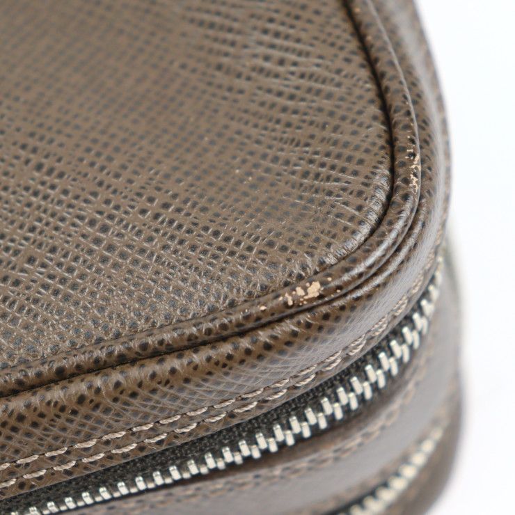 Louis Vuitton Pavel Second Bag Leather Grizzly Brown Silver Hardware — view 5