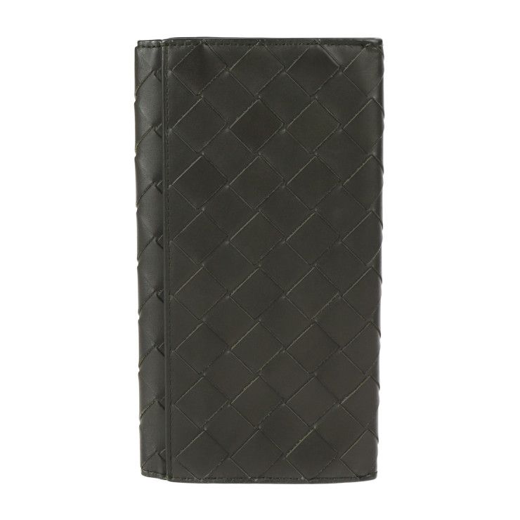 Bottega Veneta Bifold Wallet Leather Black Pink Intrecciat — view 3