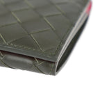 Bottega Veneta Bifold Wallet Leather Black Pink Intrecciat — view 4
