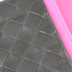 Bottega Veneta Bifold Wallet Leather Black Pink Intrecciat — view 8