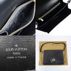 Louis Vuitton Free Run Shoulder Bag Leather Black Gold Hardware Epi — view 9